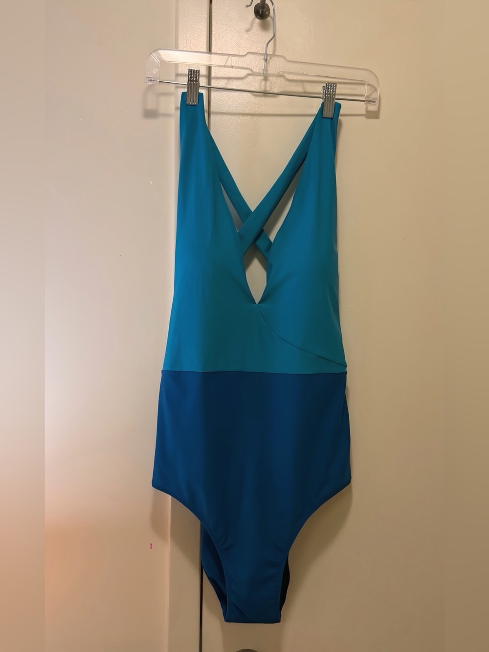 Summersalt The Deep Dive One-Piece Swimsuit Colorblock Blue Teal
